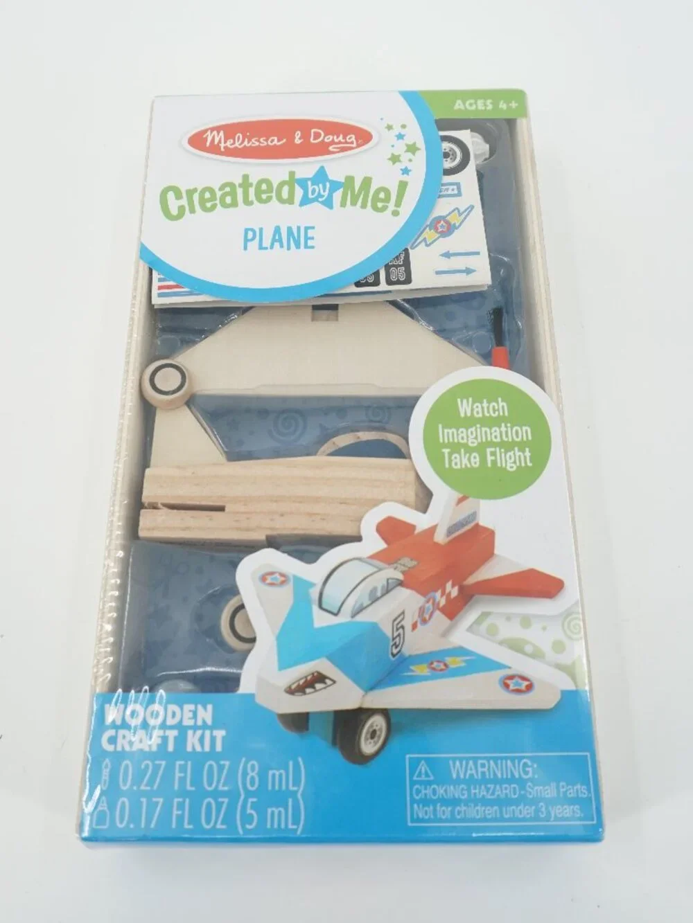 NEW! Melissa & Doug Decorate Your Own Wooden Airplane NEW SEALED